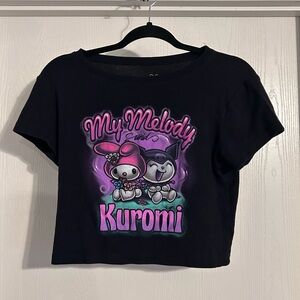 Fashion Nova Black | My Melody and Kuromi Kids T-Shirt | Size Large